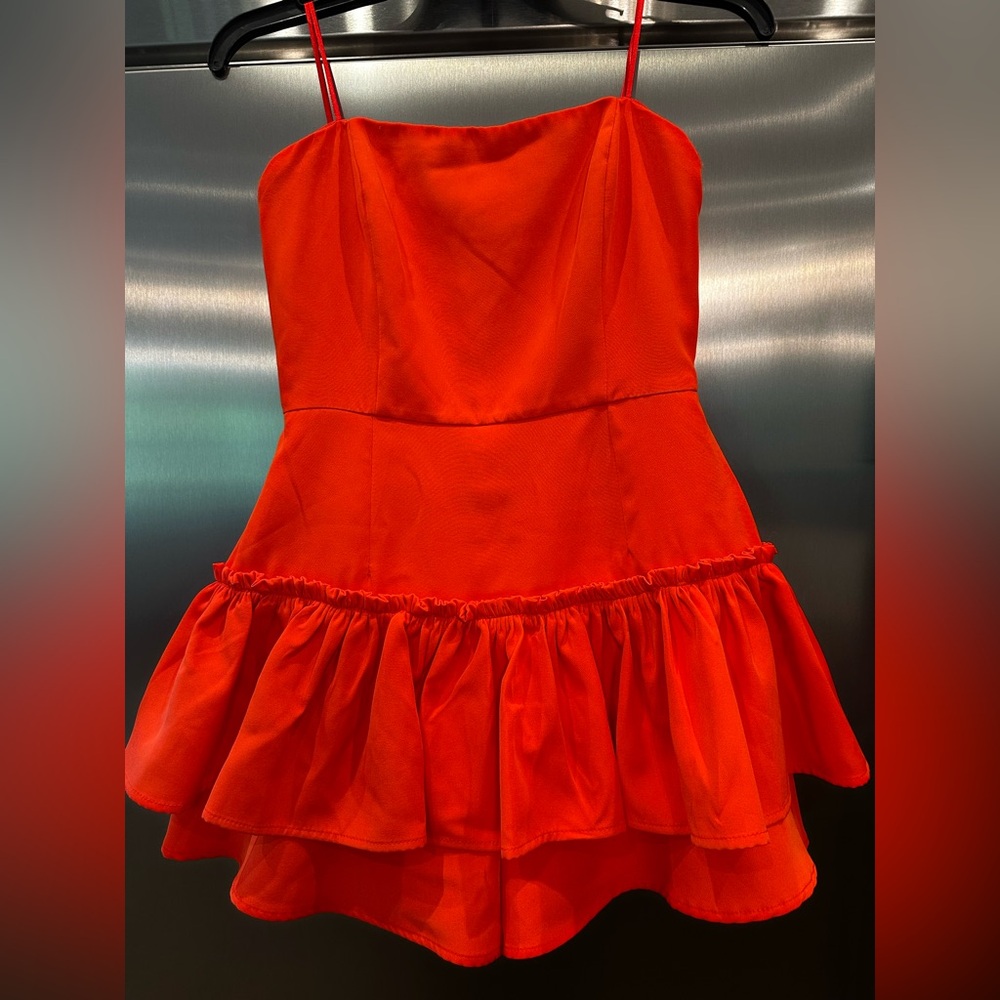 Fun Boutique Fire Red Ruffle Romper - Picture 2 of 2